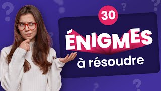 QUIZ  30 Énigmes et Devinettes à résoudre 1 🤔 [upl. by Lyndy]