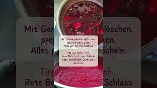 Vegane Rote Bete Suppe mit Gemüsechips gesunde Herbstküche von „Die See kocht“ [upl. by Ardnek546]