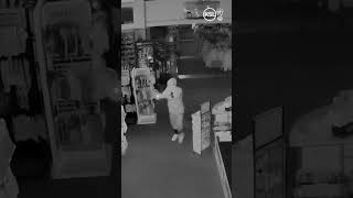 Security camera shows a man breaking into a Utah bike shop [upl. by Ikcaj455]