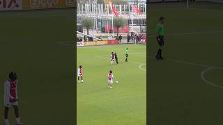 Ajax U17s with the smartest free kick you’ll see in a while 🫨 [upl. by Vachell]