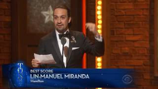 LinManuel Mirandas SonnetSpeech from the 2016 Tonys [upl. by Aihsotan88]