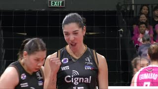 Cignal CONNECTS to end long rally vs Creamline 👌🏽  2024 PVL Invitational Conference [upl. by Naira]