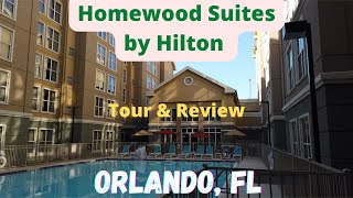 Homewood Suites by Hilton Orlando Florida Tour amp Review  near Universal Sea World Disney hotel [upl. by Leler]