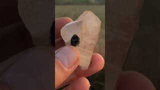 Himalayan Quartz with Schorl inside quartz healing stone viralvideo youtube rocks geology [upl. by Epolenep]