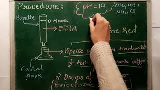 Determination of total hardness of water by EDTA method Procedure and Reactions PART1 [upl. by Sparrow]