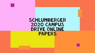 Previous year Schlumberger 2020 online campus placement firstnaukri test [upl. by Torbart]