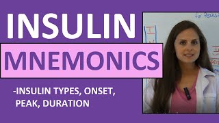 Insulin Onset Peak Duration Mnemonic Nursing  Types of Insulin Nursing NCLEX Review [upl. by Nassir245]