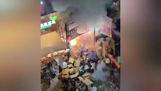 Paras Fireworks Fire Accident VideoAbids near Mayur Pan Housekese laggai aag [upl. by Cullan]