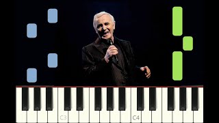 piano tutorial quotEMMENEZMOIquot Aznavour 1967 avec partition gratuite [upl. by Cybil]