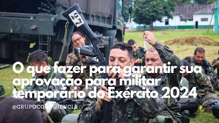 O que fazer para garantir sua aprovação para militar temporário do Exército em 2024 [upl. by Bremser956]