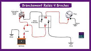 Comment Brancher Un Relais 12v 4 Broches Avec Interrupteur Marche Arrêt electrical automobile [upl. by Stanfill]