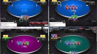 MultiTabling Jackpot SpinNGos on Americas Cardroom [upl. by Russell]