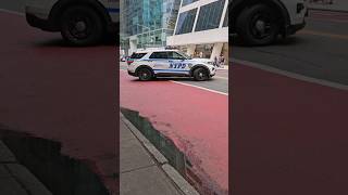 New NYPD Midtown South Ford Police Interceptor Utility On Patrol On 42nd Street In Times Square [upl. by Akeirahs274]