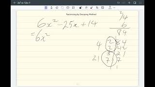 Factorization by grouping method01 [upl. by Latonia153]