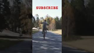 Wheeling my bike on the road virlvideo mtb subscribe [upl. by Chow]