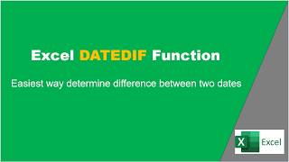 Excel DATEDIF Function  Easiest method to find difference between dates [upl. by Ahmed993]