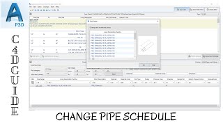 TUTORIAL AUTOCAD PLANT 3D  CARA MENAMBAH OPSI PIPE SCHEDULE [upl. by Enad]