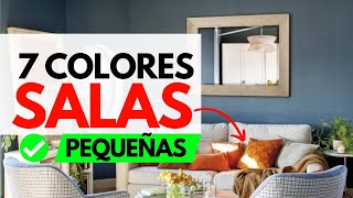 LOS 7 MEJORES COLORES PARA SALAS PEQUEÑAS  TENDENCIAS [upl. by Jara]