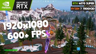 RTX 4070 Super  Ryzen 7 7800X3D Fortnite Chapter 5 Season 1  Solos  performance mode  Low Meshes [upl. by Akcimehs]