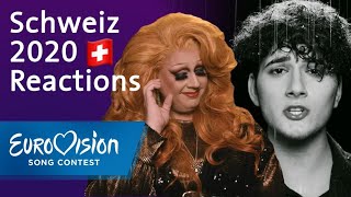 Gjons Tears  quotRépondezmoiquot  Schweiz  Reactions  Eurovision Song Contest  NDR [upl. by Nangem461]