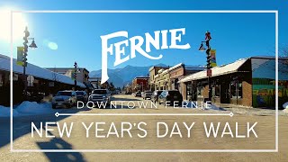 Walking Through Downtown Fernie BC on New Years Day [upl. by Ayanahs]