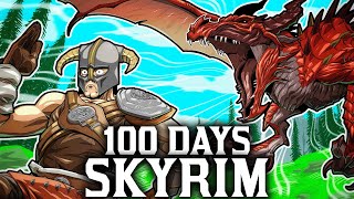 I Spent 100 Days In Skyrim Legendary Survival Heres What Happened [upl. by Akemehs]