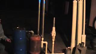 Wood Gasifier video 04 tested on 12312012 quotNew filter designquot Much stabler burn [upl. by Jala39]