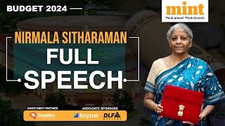 Budget 2024 Finance Minister Nirmala Sitharamans Full Speech With Chapters  Interim Budget Speech [upl. by Adlog883]