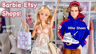 Barbie ETSY Shop Reviews Super Realistic Doll Clothes amp Accessories Barbie Doll Etsy Haul [upl. by Wickner]