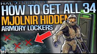 Halo Infinite All 34 SECRET Campaign Mjolnir Armory Locker Locations  Multiplayer Cosmetics Guide [upl. by Koralle59]