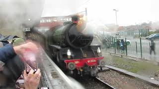 61306 Mayflower steams up and departs to sidings with 57311 York Rail Station 23Nov2024 [upl. by Theda]