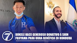 Bukele hace generoso donativo a Shin Fujiyama para obra benéfica en Honduras [upl. by Bertero659]