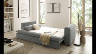 Schlafsofa quotPesaroquot 3Sitzer Sofa mit Bettfunktion [upl. by Emmer511]