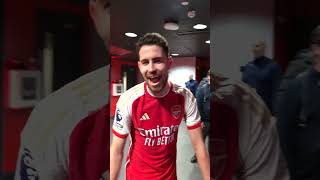 TUNNEL CAM  Arsenal celebrate victory over Liverpool [upl. by Nedry]