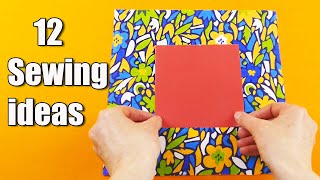 12 Easy Sewing Projects for beginners in 25 min  Sewing ideas from leftover fabric  Sewing tips [upl. by Nnybor]