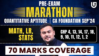 PreExam Marathon Math LR Stats Chp 413141718910111212  CA Foundation Sep 24 [upl. by Nealah]