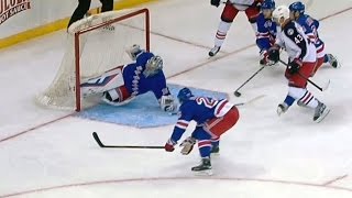 Lundqvist robs Johansen with crazy pad save [upl. by Ambrosine864]