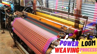 Traditional Weaving Process in Power Loom [upl. by Iorgo885]