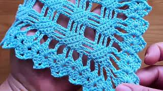 châle crochet magnifique facile et rapide pour débutantschâle triangle au crochet facile [upl. by Macguiness]