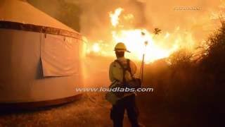 Scherpa Fire Spreads  Santa Barbara RAW FOOTAGE [upl. by Adnirim811]