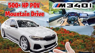 BMW M340i POV Fall Mountain Drive Stage 2 500 HP Valvetronic Exhaust Sounds [upl. by Ydnis]