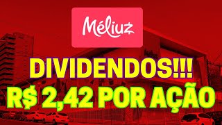 CASH3 MÉLIUZ R 242 POR AÇÃO EM DIVIDENDOS REDUÇÃO CAPITAL MÉLIUZ [upl. by Saddler100]