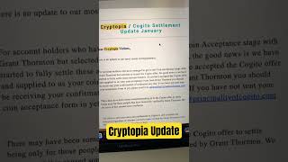 Cryptopia Fake Offer  Cryptopia Latest Update  Cogito Settlement shorts [upl. by Kizzee481]