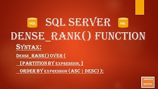 SQL Server Important Topics Windows FunctionDenseRankPartition by Clause [upl. by Debbee]