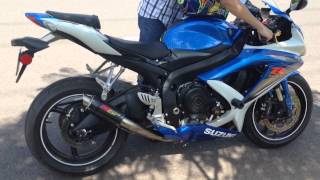 Suzuki GSXR 750 2009  MGP Slipon exhaust part 4 [upl. by Tracay]