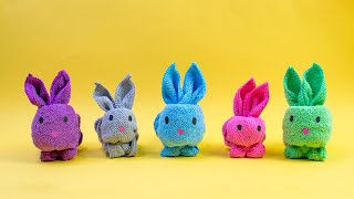 DIY 🐰 Make a BUNNY RABBIT with a Towel 🐰 Easy DIY EASTER HOME DECORATIONS Idea diy [upl. by Felty]