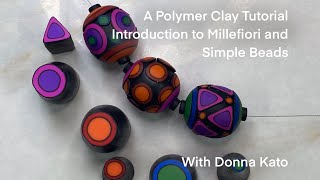 A Polymer Clay Basics Tutorial Polymer Clay for Beginners  A Simple Caned Bead [upl. by Eecak837]