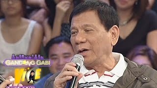 President Duterte sings quotIkawquot  GGV [upl. by Ynetsed138]