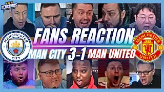 MAN UNITED FANS REACTION TO MAN CITY 31 MAN UNITED  PREMIER LEAGUE [upl. by Ttezzil]