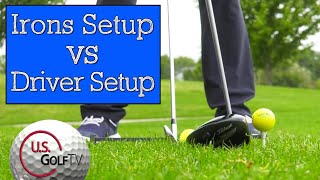 Proper Golf Stance for Driver vs Irons [upl. by Airdni]